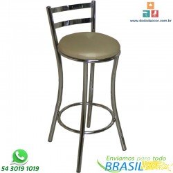 Banqueta DO 310.70 cromada alta factor dunas champagnhe