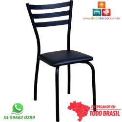 Cadeira preta para restaurantes e pizzarias