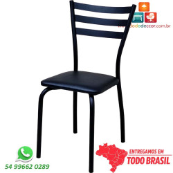 Cadeira preta para restaurantes e pizzarias