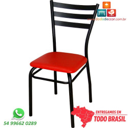 Cadeira de restaurante preto fosco encosto em chapa assento em chapa moldada