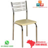 Cadeira para cozinha DO 414 cromada assento bége claro