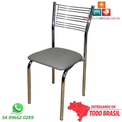 Cadeira cromada para sala de jantar