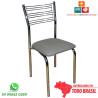 Cadeira cromada para sala de jantar, ideal para uso comercial