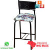 Banqueta contemporânea para bancada americana e ambiente pet friendly