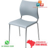 O acabamento cromado combinado ao polipropileno cinza claro, leve e fácil de harmonizar com diferentes estilos de decoração.