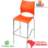 Banqueta Técnica DO 228 Cromada Laranja | Dodo Deccor