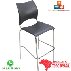 Banqueta Técnica DO 228 Cromada Cinza Escuro | Dodo Deccor