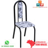 Cadeira de cozinha DO 442A preto fosco floral fundo branco