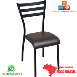 Cadeira preto fosco assento anatômico para cozinha e sala de jantar